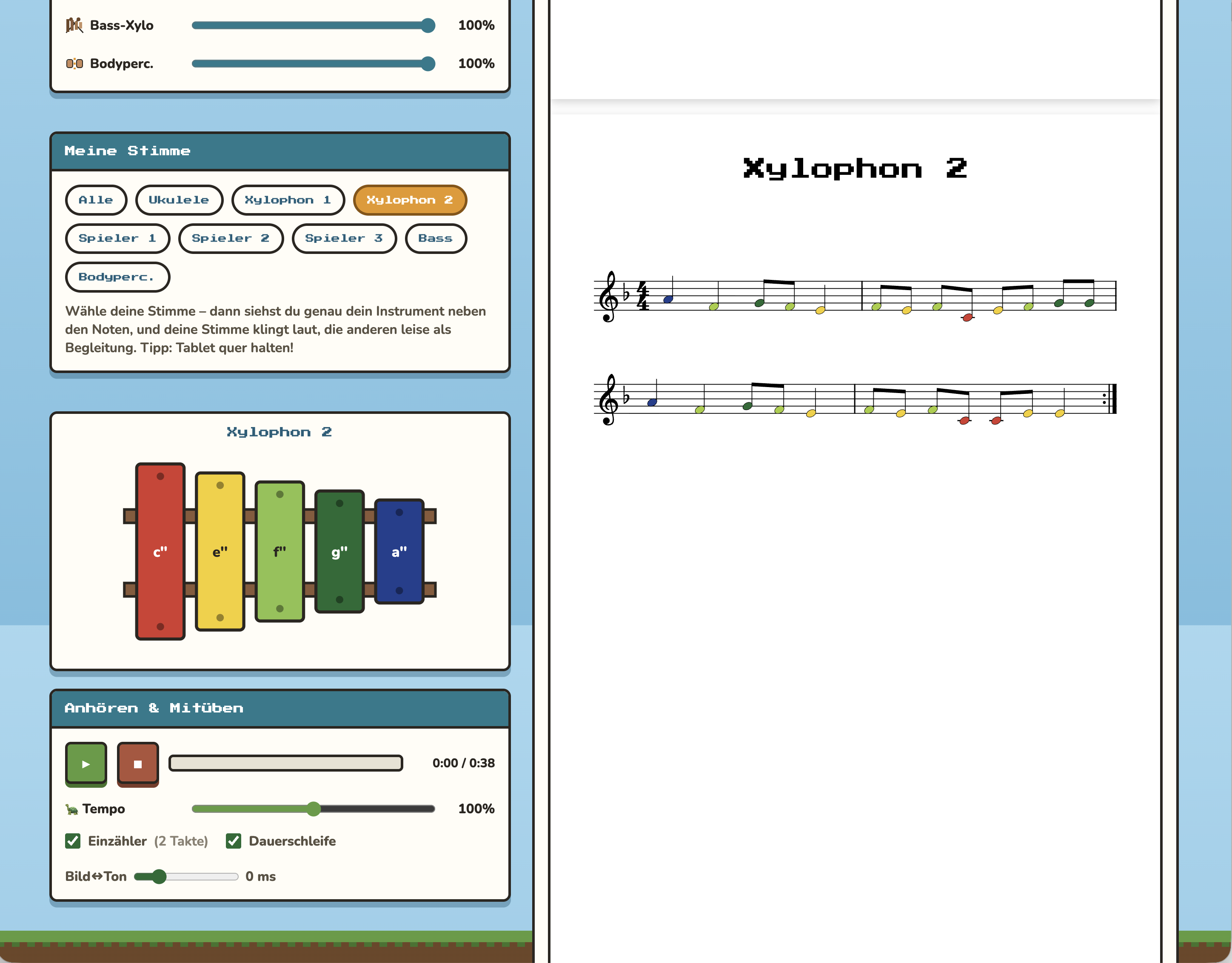 Farbige Notation